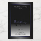 Stylish Black and White Product Labels Blue Frame フードラベル (シングルラベル)