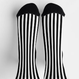 Stylish Black and White Stripe Decorative Socks ソックス
