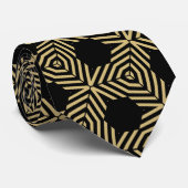Stylish black and yellow hexagons ネクタイ (ロール)