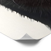 Stylish Black Cat Illustration Poster ポスター (角)