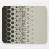 Stylish Black circles on White mouse pad マウスパッド (正面)