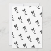 Stylish Black Coquette Bow 21st Birthday Party 招待状 (裏面)