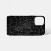 Stylish Black Crocodile iPhoneケース (裏面横)
