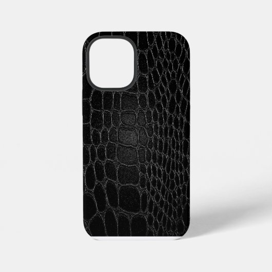 Stylish Black Crocodile iPhoneケース (裏面)