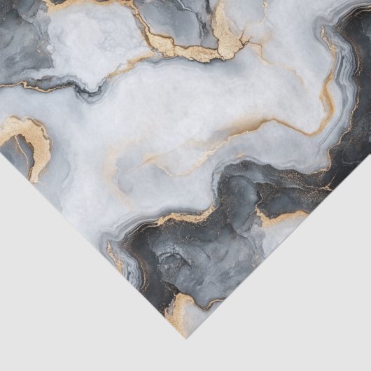 Stylish Black & Gold Marble Pattern Tissue Paper 薄葉紙 (詳細)