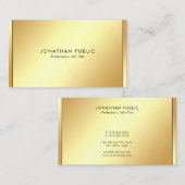 Stylish Black & Gold Professional Modern Template 名刺 (正面/裏面)