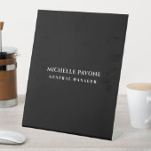 Stylish Black & Grey Simple Plain Professional 台座サイン (インサイチュ)