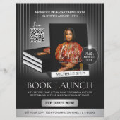 Stylish Black & Silver Author Book Launch Release チラシ (正面)