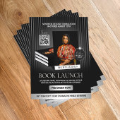 Stylish Black & Silver Author Book Launch Release チラシ