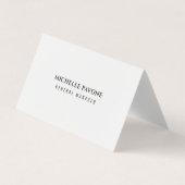 Stylish Black & White Simple Plain Professional 名刺 (正面)