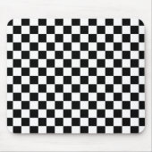 Stylish Black White Square Pattern マウスパッド (正面)