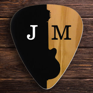Stylish Black / Wood Guitar Pick for the Guitarist ギターピック