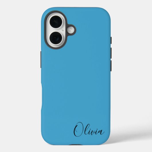 Stylish Blue Personalized Name  Case-Mate iPhoneケース (裏面)