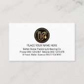 Stylish Blue Plumber Pipes Home Frame 名刺 (裏面)