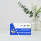 Stylish Blue Trapezium Layers Business Owner 名刺 (スタンド正面)