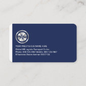 Stylish Blue Trapezium Layers Business Owner 名刺 (裏面)