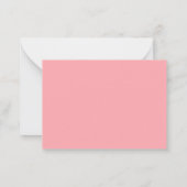 Stylish Blush Pink Template Calligraphy Monogram ノートカード (裏面)
