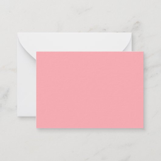 Stylish Blush Pink Template Calligraphy Monogram ノートカード (裏面)