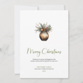 Stylish Bohemian Earthy Rustic Holiday Greeting シーズンカード (正面)