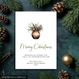 Stylish Bohemian Earthy Rustic Holiday Greeting シーズンカード