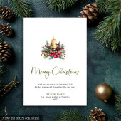 Stylish Bohemian Watercolor Earthy Christmas Card シーズンカード