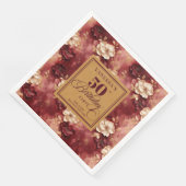 Stylish Boho Merlot Blush Gold 50th Birthday  (コーナー)