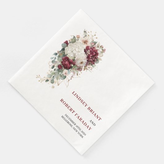 Stylish Boho Merlot Blush Sage Gold Roses Wedding (コーナー)