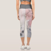 Stylish Boho Pink, White and Black  カプリレギンス (裏面)