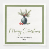 Stylish Boho Rustic Christmas Bouquet Dinner  (正面)