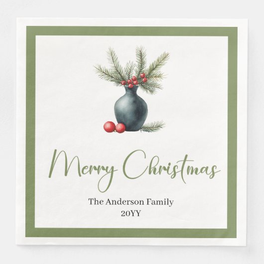 Stylish Boho Rustic Christmas Bouquet Dinner  (正面)