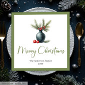 Stylish Boho Rustic Christmas Bouquet Dinner 