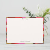 Stylish Bold 60s Geometric Border Personalized  サンキューカード (スタンド正面)