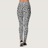 Stylish & Bold Leopard Print Black and White レギンス (裏面)