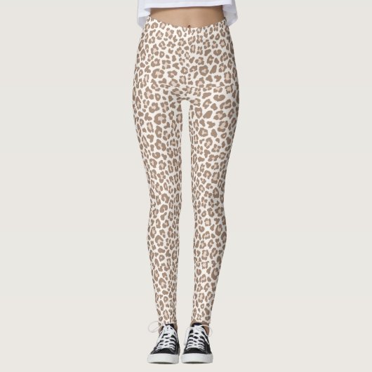 Stylish & Bold Leopard Print For Yoga レギンス (正面)