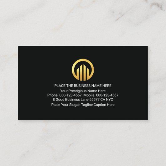 Stylish Box Patterns Business Owner 名刺 (裏面)