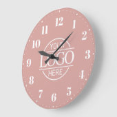 Stylish Branded Company Business Logo Promotional ラージ壁時計 (傾斜)