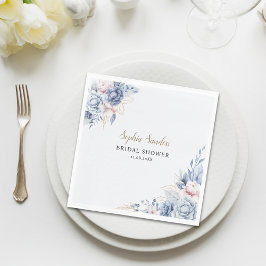 Stylish Bridal Shower with Elegant Blue Blooms スタンダードランチョンナプキン