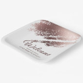 Stylish Bronze Business Event Party Welcome ペーパープレート (傾斜あり)