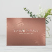 Stylish Bronze Business Gift Certificate Card サンキューカード (スタンド正面)