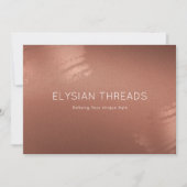 Stylish Bronze Business Gift Thank You Card サンキューカード (正面)