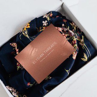 Stylish Bronze Business Gift Thank You Card サンキューカード