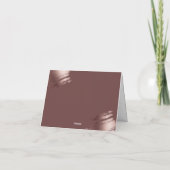 Stylish Bronze Business Logo Folded Thank You Card サンキューカード (裏面)