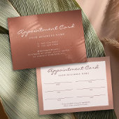 Stylish Bronze Business Modern Appointment Card 名刺