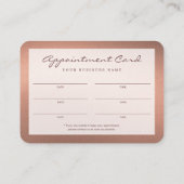 Stylish Bronze Business Modern Appointment Card 名刺 (裏面)