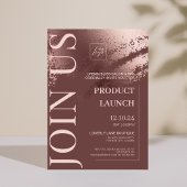 Stylish bronze business special event invite 招待状