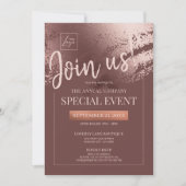 Stylish bronze corporate special event invite 招待状 (正面)