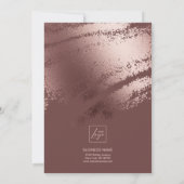 Stylish bronze corporate special event invite 招待状 (裏面)