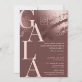 Stylish bronze editable business gala invite 招待状 (正面)