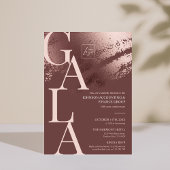 Stylish bronze editable business gala invite 招待状