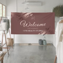 Stylish bronze special event launch party welcome 横断幕